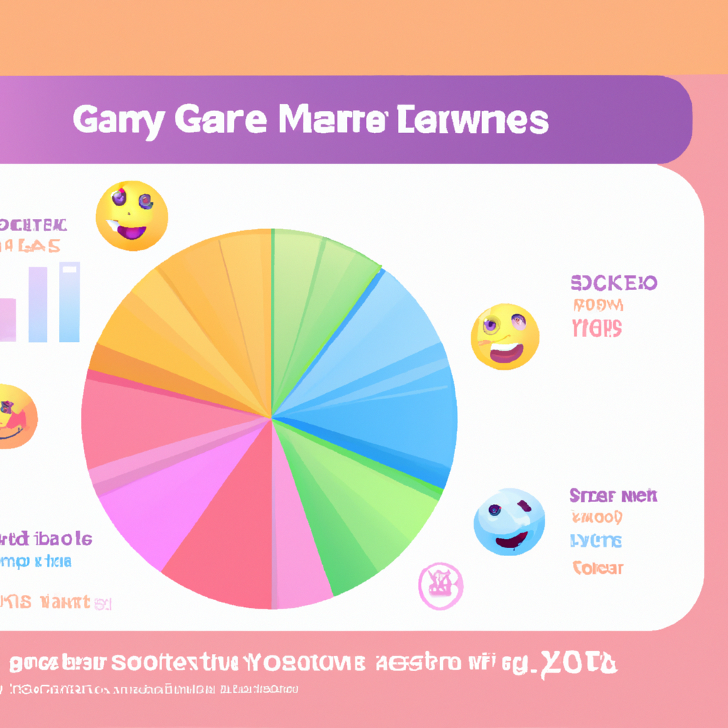 Data art: playful stats infographic with pastel bars and icons